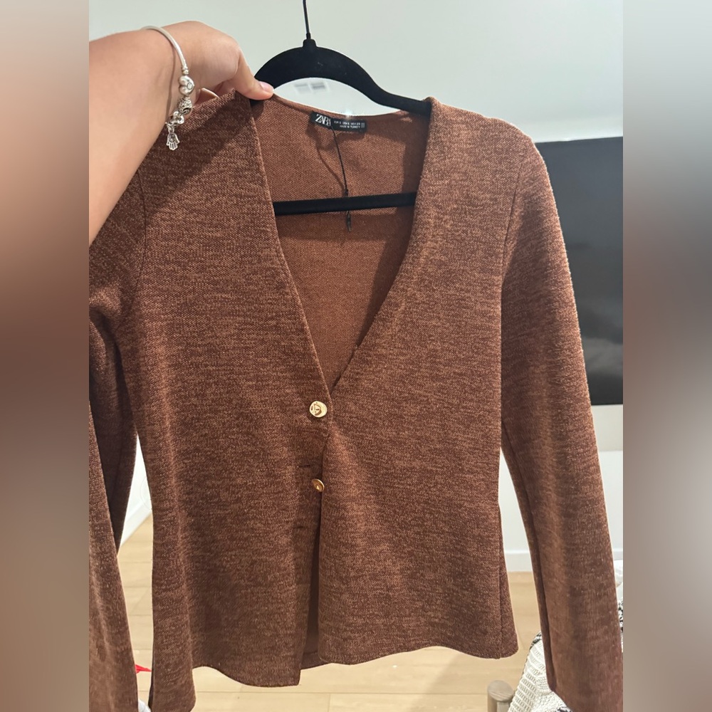 Zara Chestnut Brown Women's Cardigan